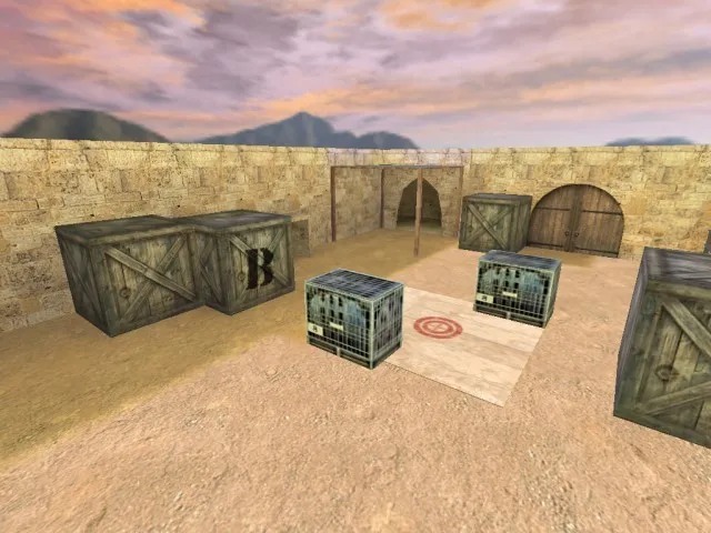 Скриншот  Карта de_dust_v10 для CS 1.6: тактика, точки, оптимизация и настройка ботов