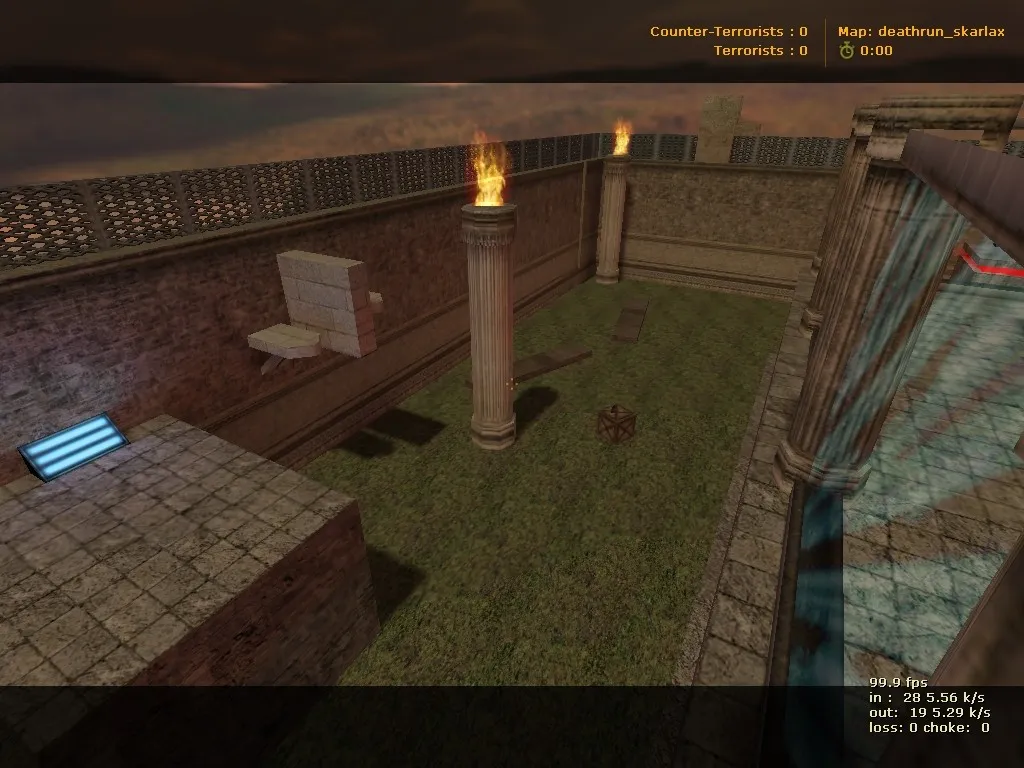 Скриншот  deathrun_skarlax для CS 1.6: тактика за терр/контр, точки, настройка ботов, .nav и оптимизация