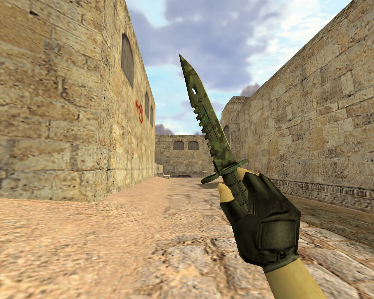 Скриншот Модель ножа «Штык-нож М9 Северный лес» v_knife_m9 для CS 1.6: звуки, анимация осмотра и текстуры