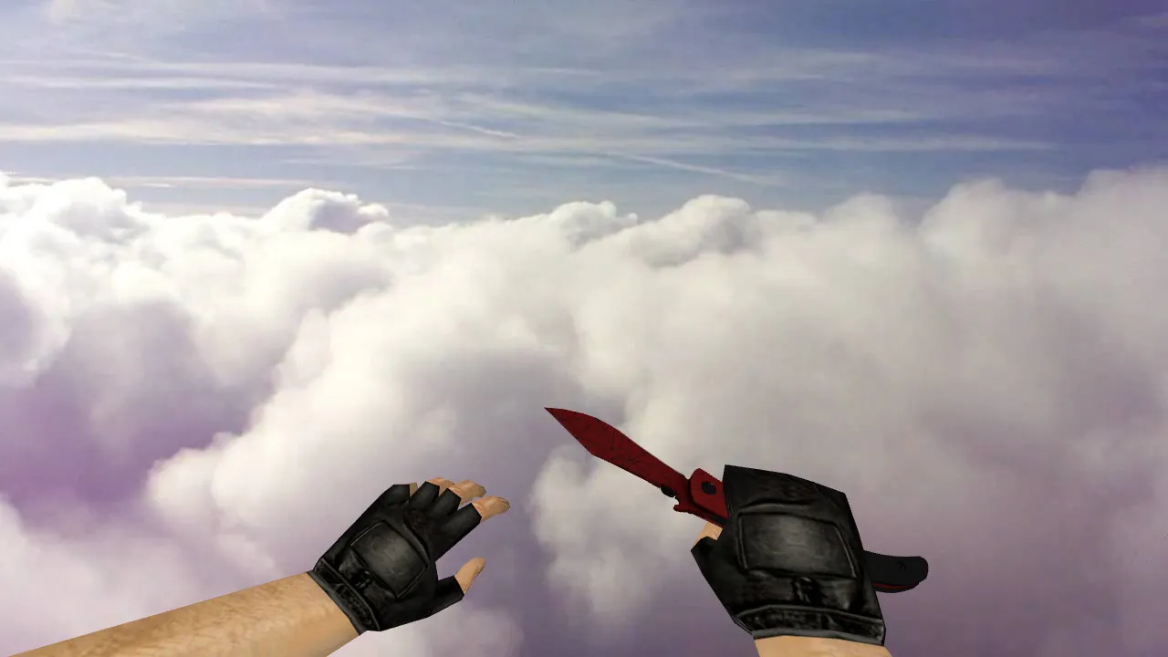 Скриншот Нож «Наваха Кровавая паутина» для CS 1.6: v_ и p_ модели, звук, анимация осмотра и текстуры