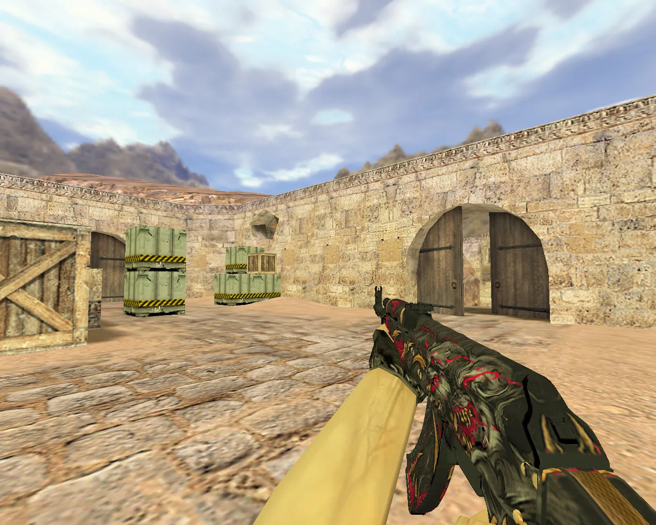 Скриншот Модель v_АК-47 «Буйство» p_ и w_ для CS 1.6: звук, анимация осмотра, текстуры и настройка установки