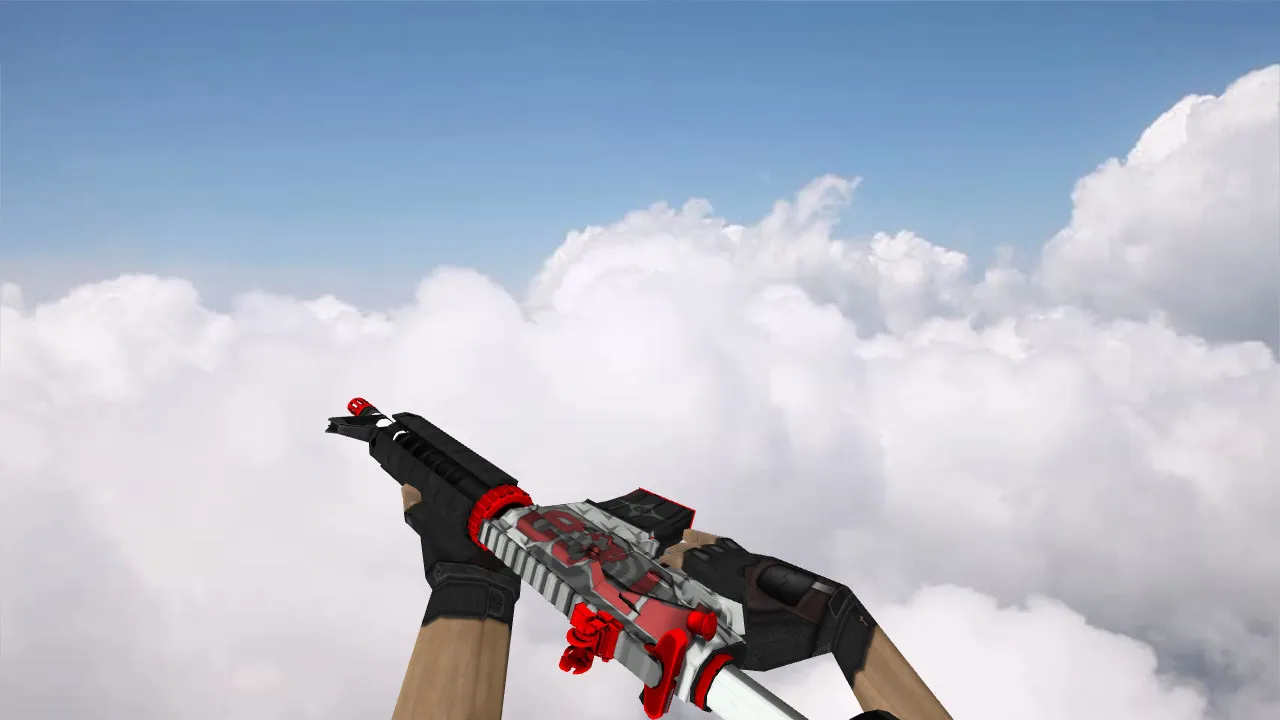 Скриншот Модель v_m4a4_skar / p_m4a4_skar / w_m4a4_skar для CS 1.6: звуки, осмотр, текстуры и настройка