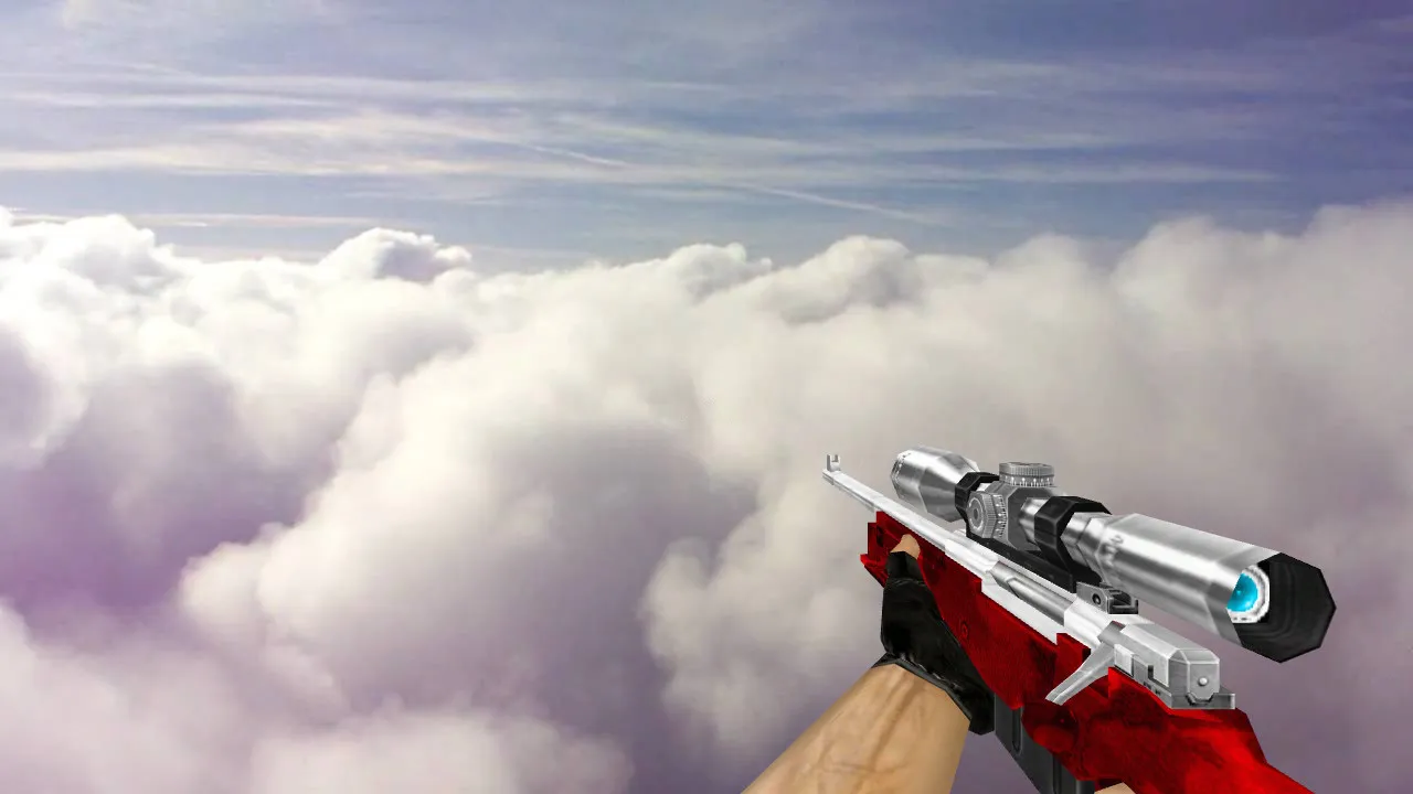 Скриншот Модель Default AWP Silver Red Camo для CS 1.6 без вирусов и рекламы