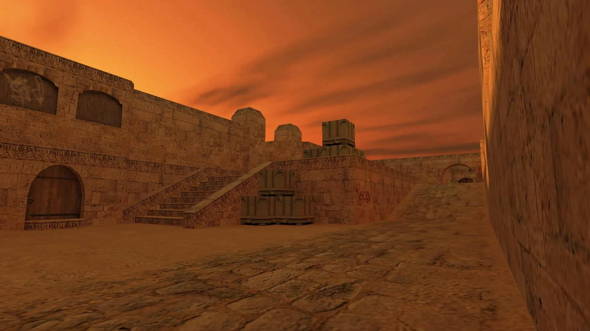 Скриншот  Карта de_dust2014_r2 для CS 1.6: точки, баланс сторон, оптимизация и запуск без подмены