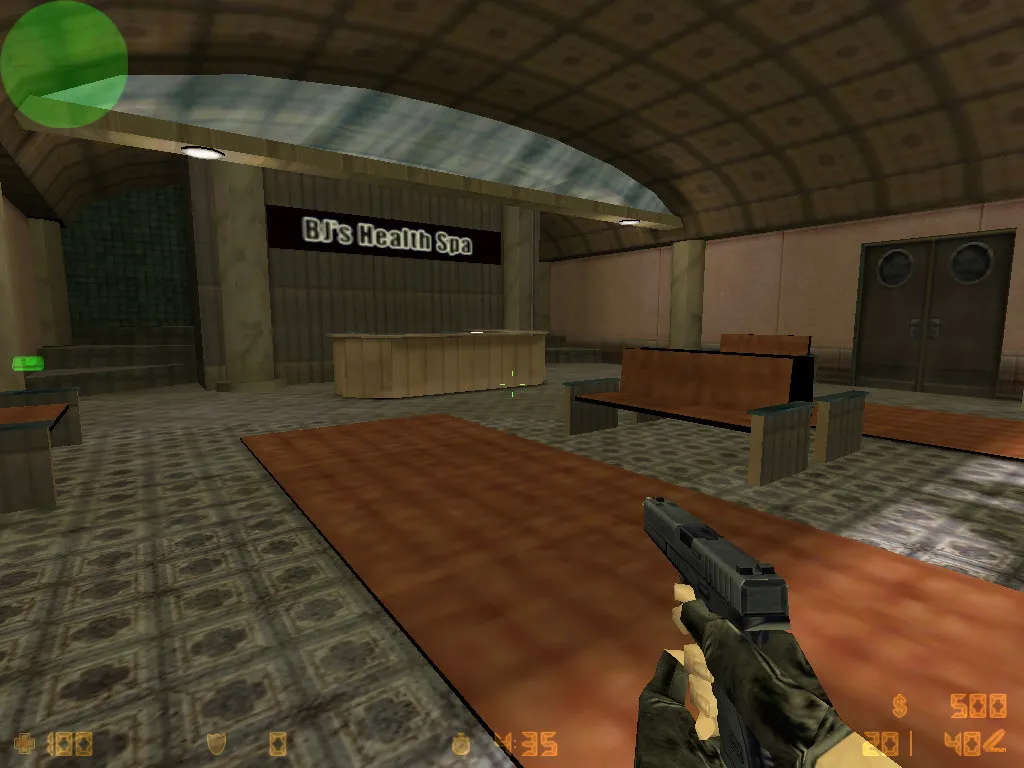 Скриншот  Карта de_healthspa для CS 1.6: точки, маршруты, .nav и оптимизация wpoly/epoly