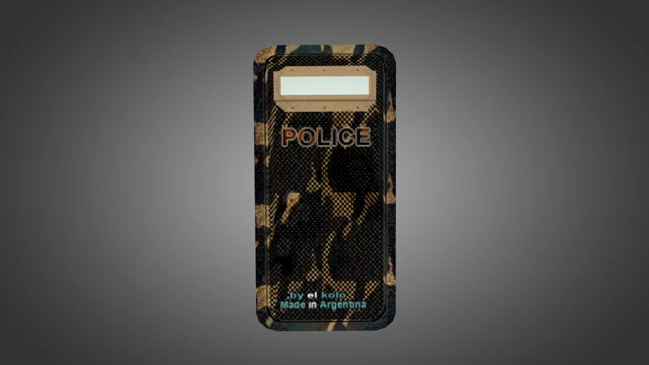Скриншот Щит Police Camo Carbon Shield для CS 1.6: v_, p_, w_ модели, звуки и анимация осмотра