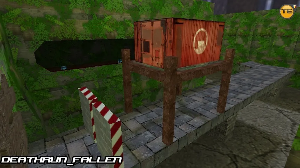 Скриншот  deathrun_fallen для CS 1.6: тактика за Т и КТ, точки, .nav, оптимизация и настройка ботов