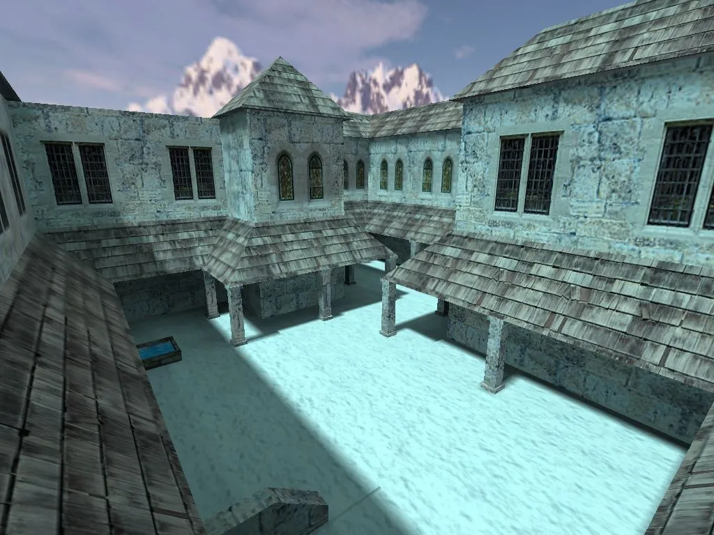 Скриншот Карта de_december для CS 1.6: точки, баланс сторон, оптимизация wpoly/epoly и .nav для ботов