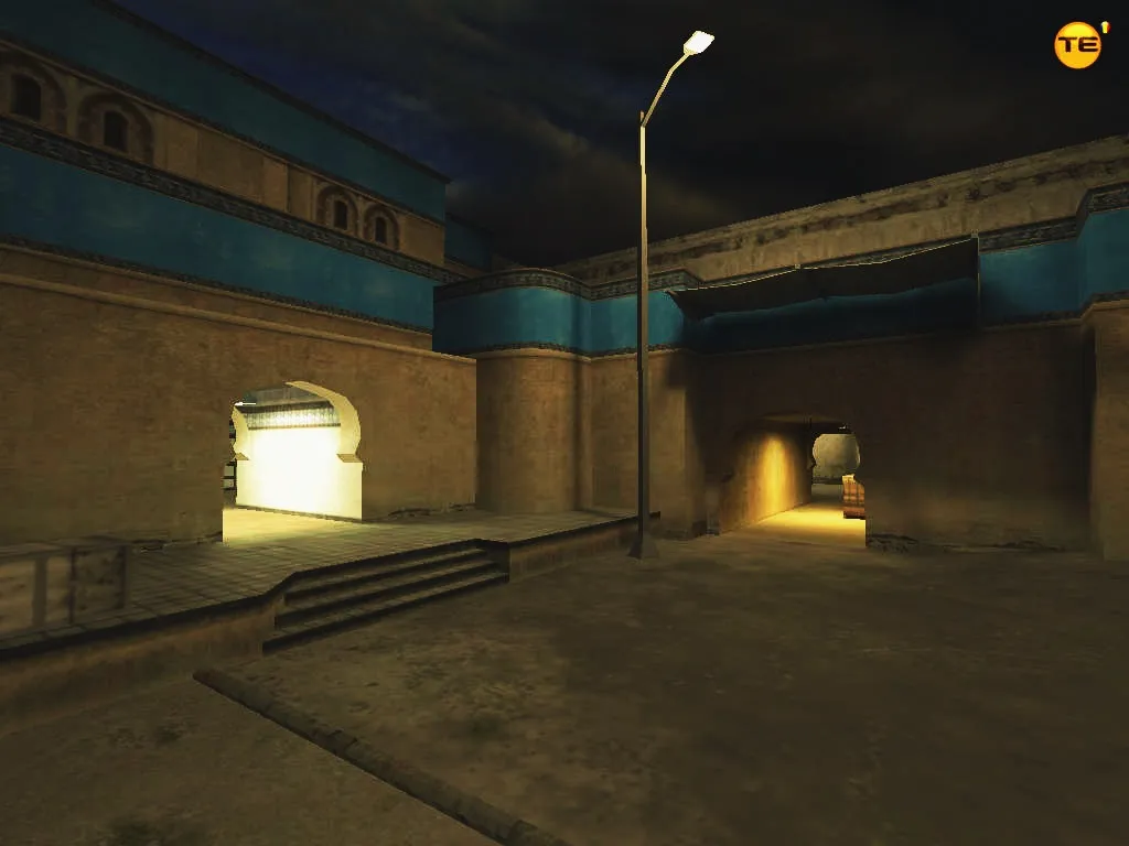 Скриншот css_dust2k_go: DE Dust2-стайл карта для CS 1.6 — баланс сторон, тактика и .nav для ботов