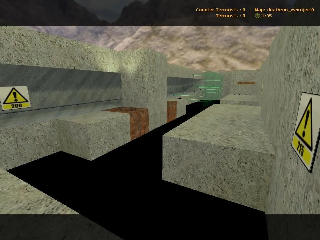 Скриншот  deathrun_csproject для CS 1.6: карта deathrun, точки, .nav, оптимизация wpoly/epoly