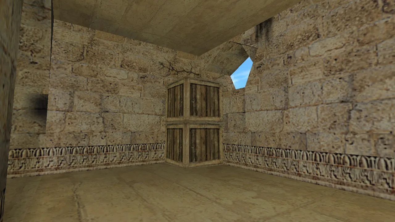 Скриншот  de_dust2020 — карта для CS 1.6: баланс сторон, точки под клатчи, оптимизация wpoly/epoly