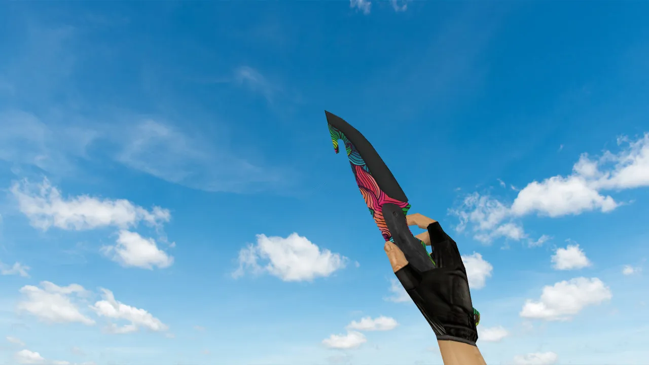 Скриншот Модель «Gut Knife Nathlose» для CS 1.6: v_ w_ p_ , звуки, анимация осмотра, текстуры и стабильный вид