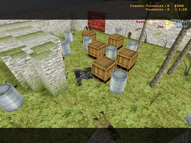 Скриншот de_astecwarfare_v2 для CS 1.6: карта, точки, .nav для ботов, оптимизация wpoly/epoly