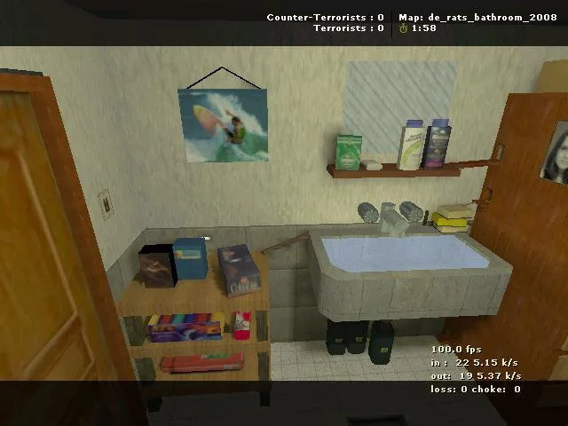 Скриншот  Карта de_rats_bathroom_2008 для CS 1.6 - Скачать и Играйте