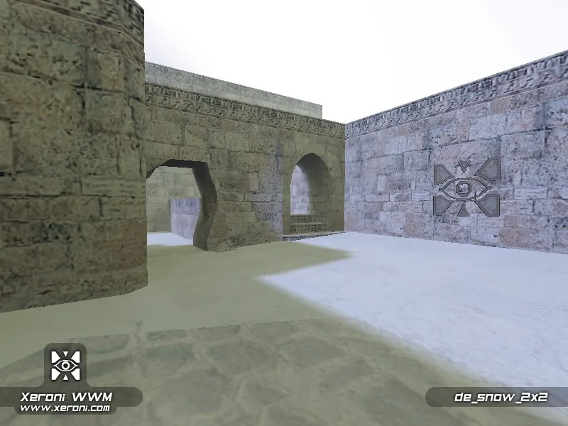 Скриншот  Карта de_snow_2x2 для CS 1.6 - Тактика и особенности