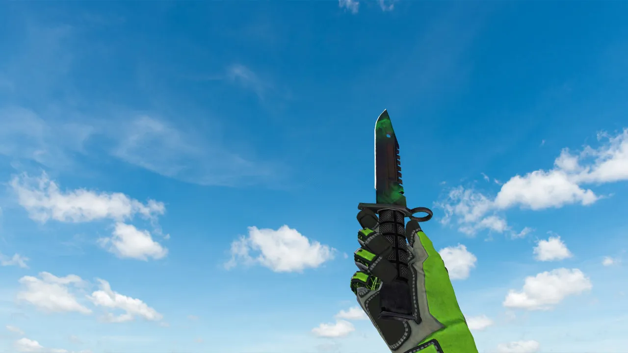 Скриншот Модель ножа v_ M9 Bayonet Gamma Doppler Phase 1 для CS 1.6: p_ и w_ модели, звук, анимация осмотра