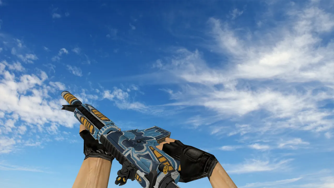 Скриншот Модель M4A1 для CS 1.6: v_/p_/w_ «Охотник за головами», звуки, анимация осмотра, текстуры и качество моделей