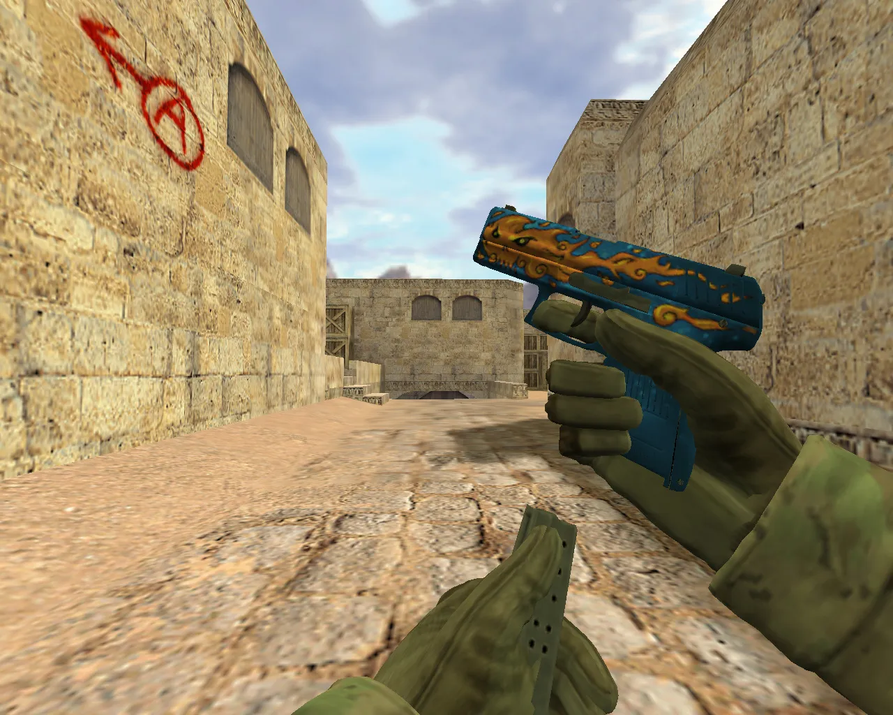 Скриншот Модель «P2000 Огненный» для CS 1.6 - Оружие с уникальным дизайном