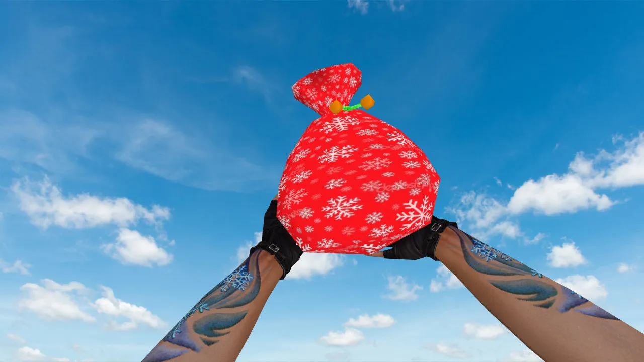 Скриншот Модель «Christmas Bag Grenade» v модели гранаты для CS 1.6: звуки, анимация осмотра, текстуры, настройка