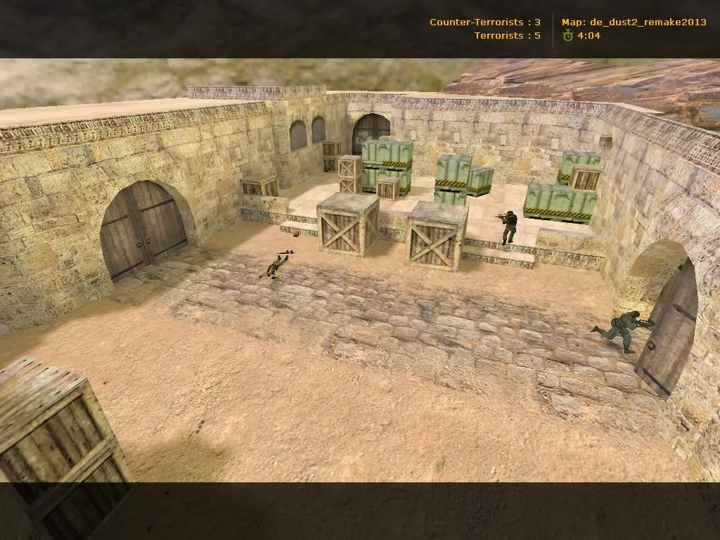 Скриншот  de_dust2_remake2013 — карта DE Dust2 remake для CS 1.6: точки, тактика и оптимизация