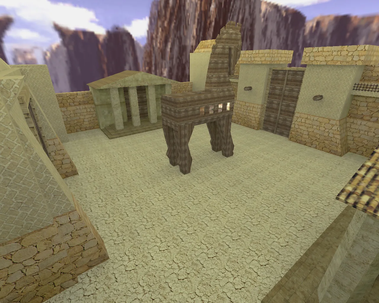 Скриншот  Карта ka_troy для CS 1.6: ножевые раунды, баланс сторон, точки и боты с .nav