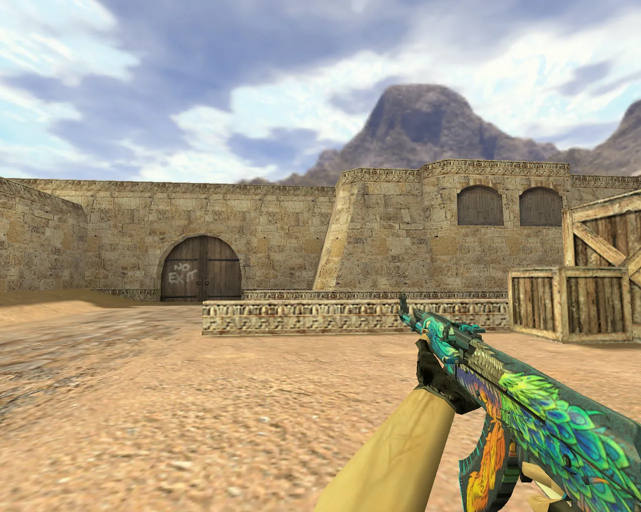 Скриншот Модель «АК-47 Яростный павлин» для CS 1.6 - Уникальный скин