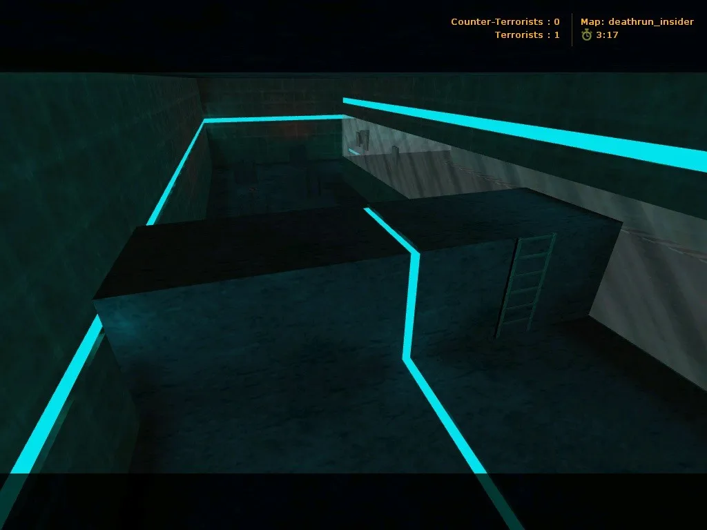 Скриншот  deathrun_insider карта для CS 1.6: ловушки, раунды, точки, .nav и оптимизация для стабильной игры