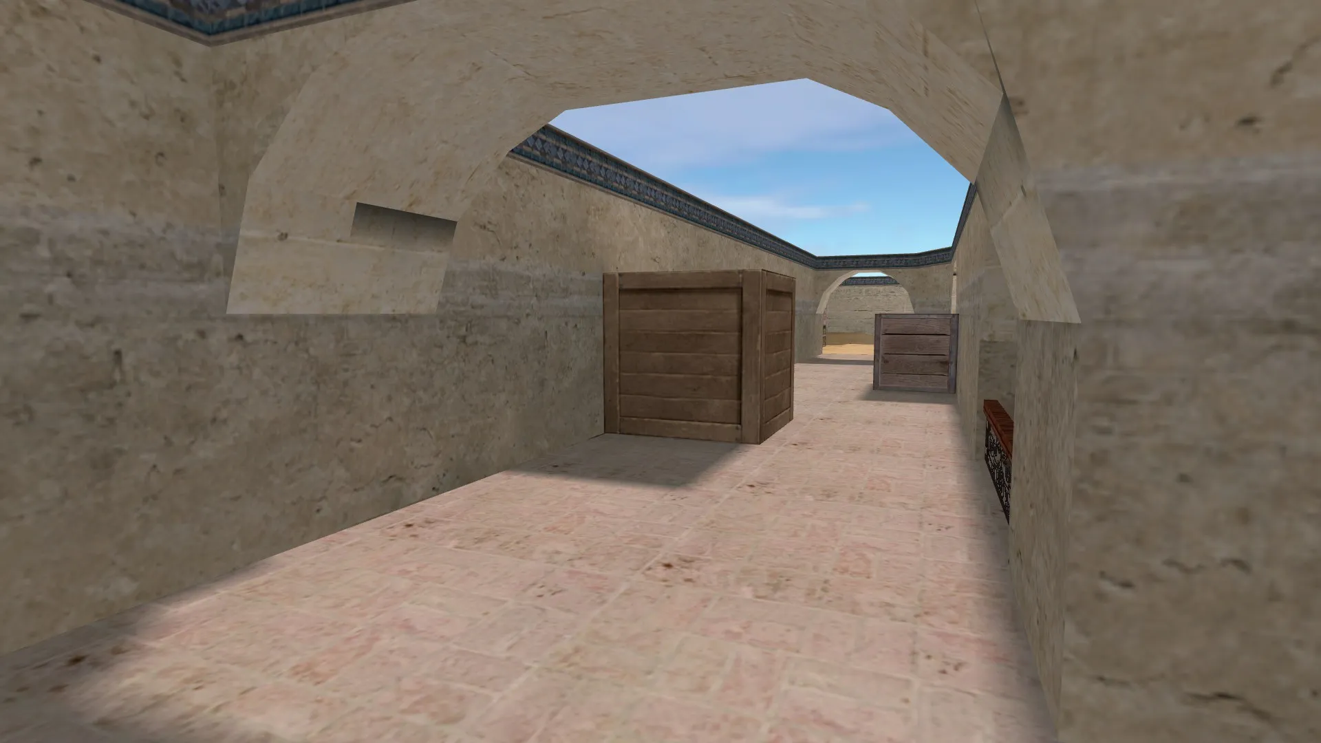 Скриншот  Карта de_dust2_suncsm для CS 1.6: баланс сторон, точки, .nav для ботов и оптимизация