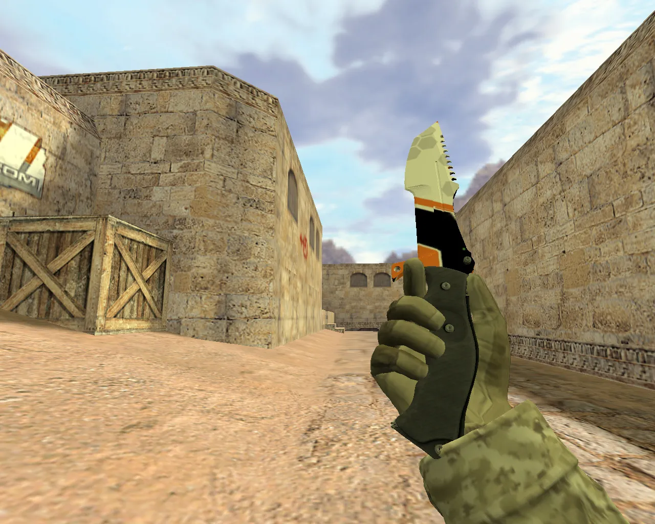 Скриншот Модель «Охотничий нож Азимов» v_knife для CS 1.6: звуки, анимация осмотра, качество текстур