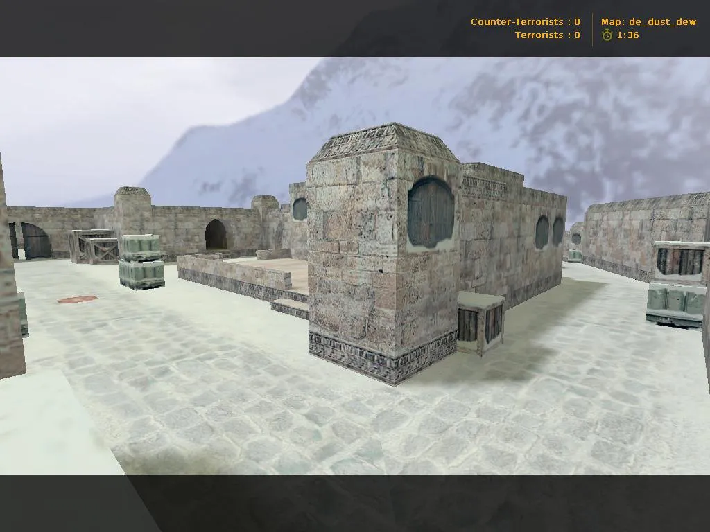 Скриншот  de_dust_dew для CS 1.6: точки, раунды и оптимизация карты под 4554/8610