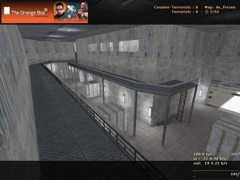 Скриншот  Карта de_frozen для CS 1.6: баланс сторон, тактика, точки, .nav для ботов и оптимизация wpoly/epoly