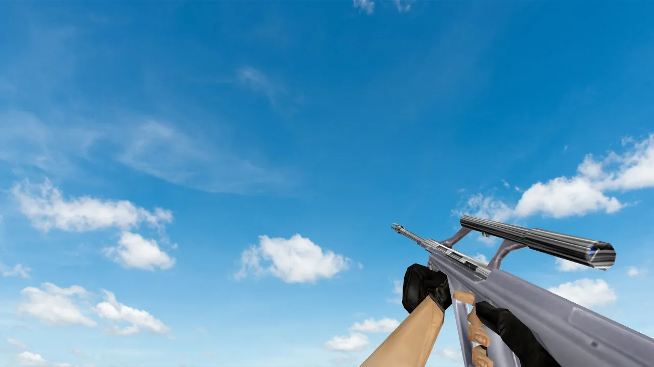 Скриншот Пак моделей оружия «Default Weapons Chromed» для CS 1.6: v_, p_, w_ модели, звуки, анимация осмотра и текстуры