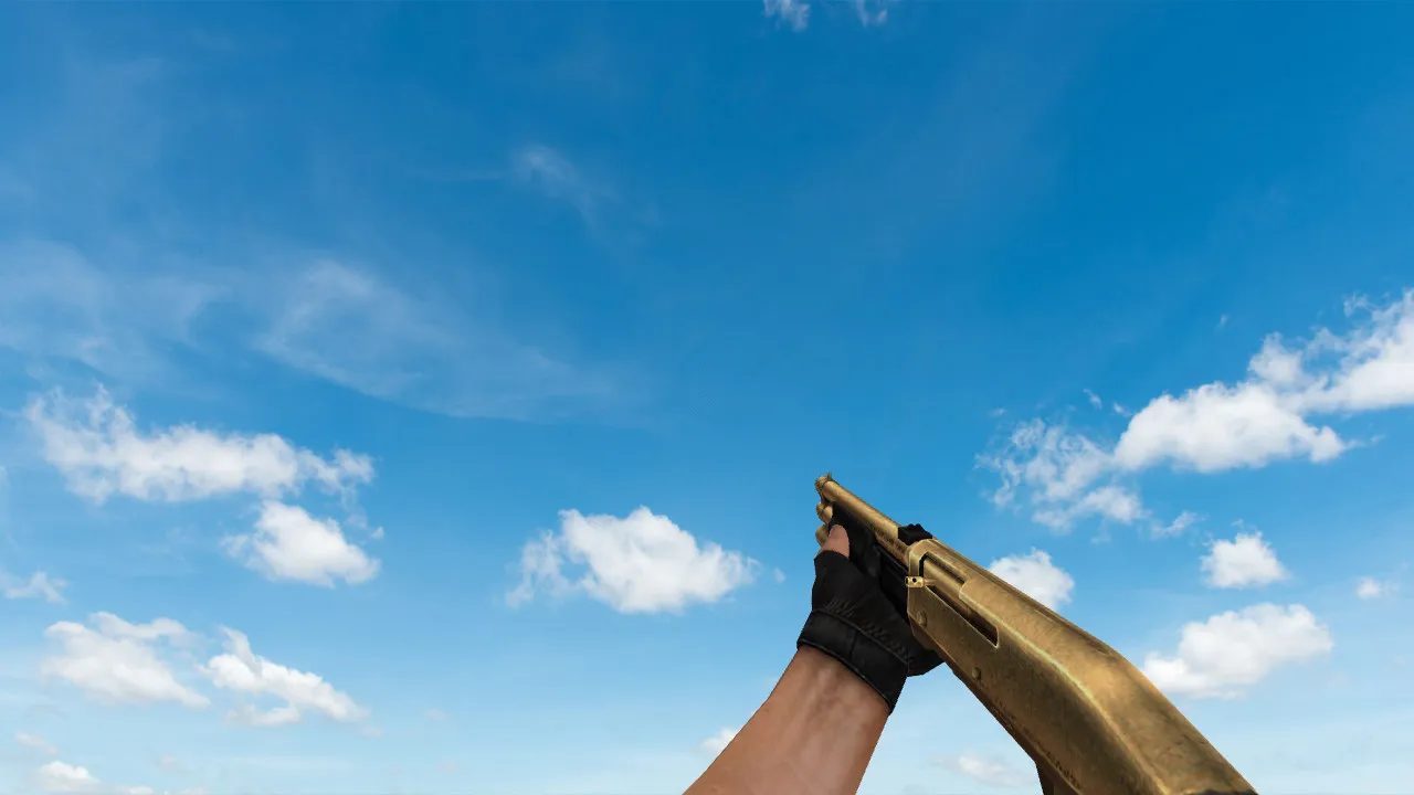 Скриншот  Пак моделей оружия Golden Weapon Pack для CS 1.6: v_, p_, w_ модели, звуки, анимация осмотра и настройки качества текстур