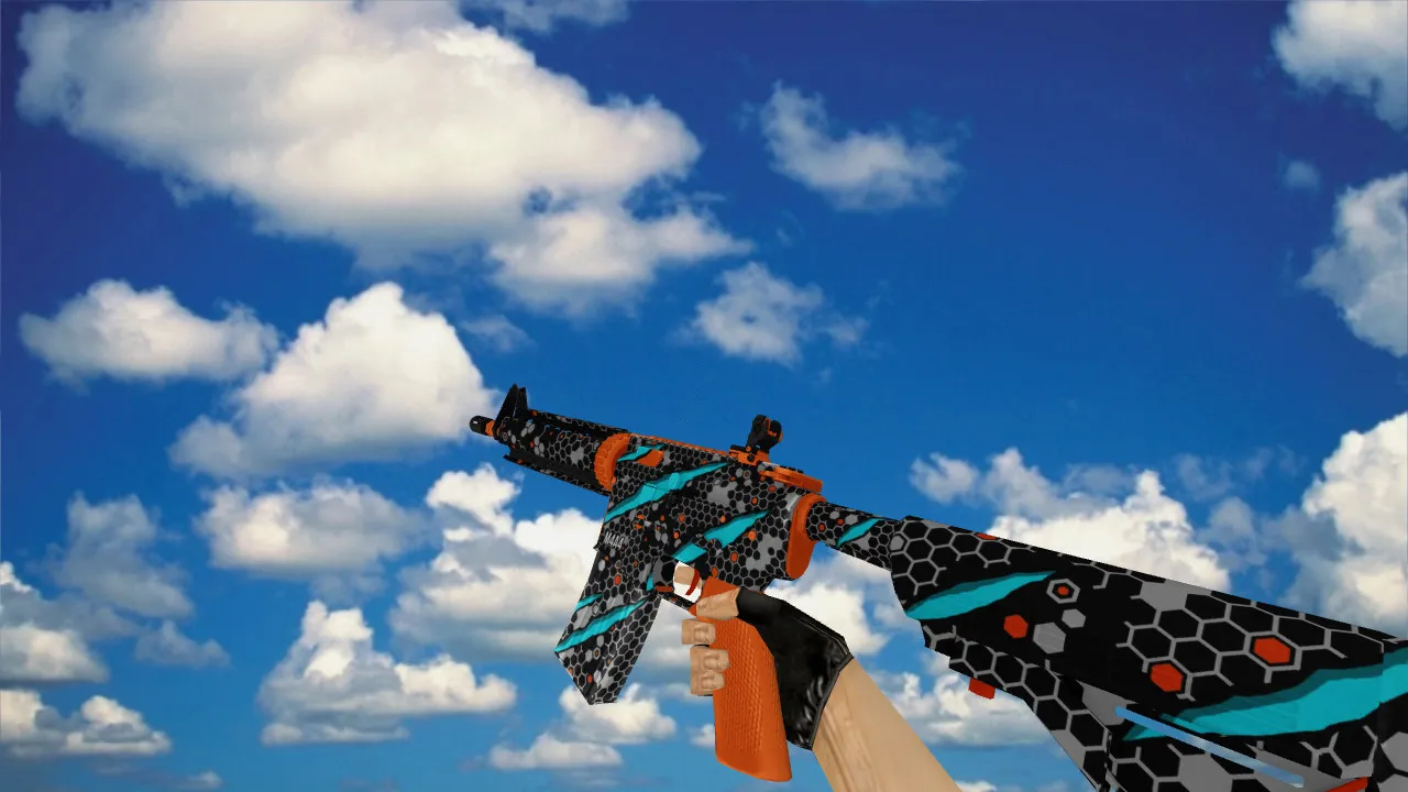 Скриншот Модель M4A1 «M4A4 Next Technology» v_ p_ w_ для CS 1.6: звуки, анимация осмотра, текстуры