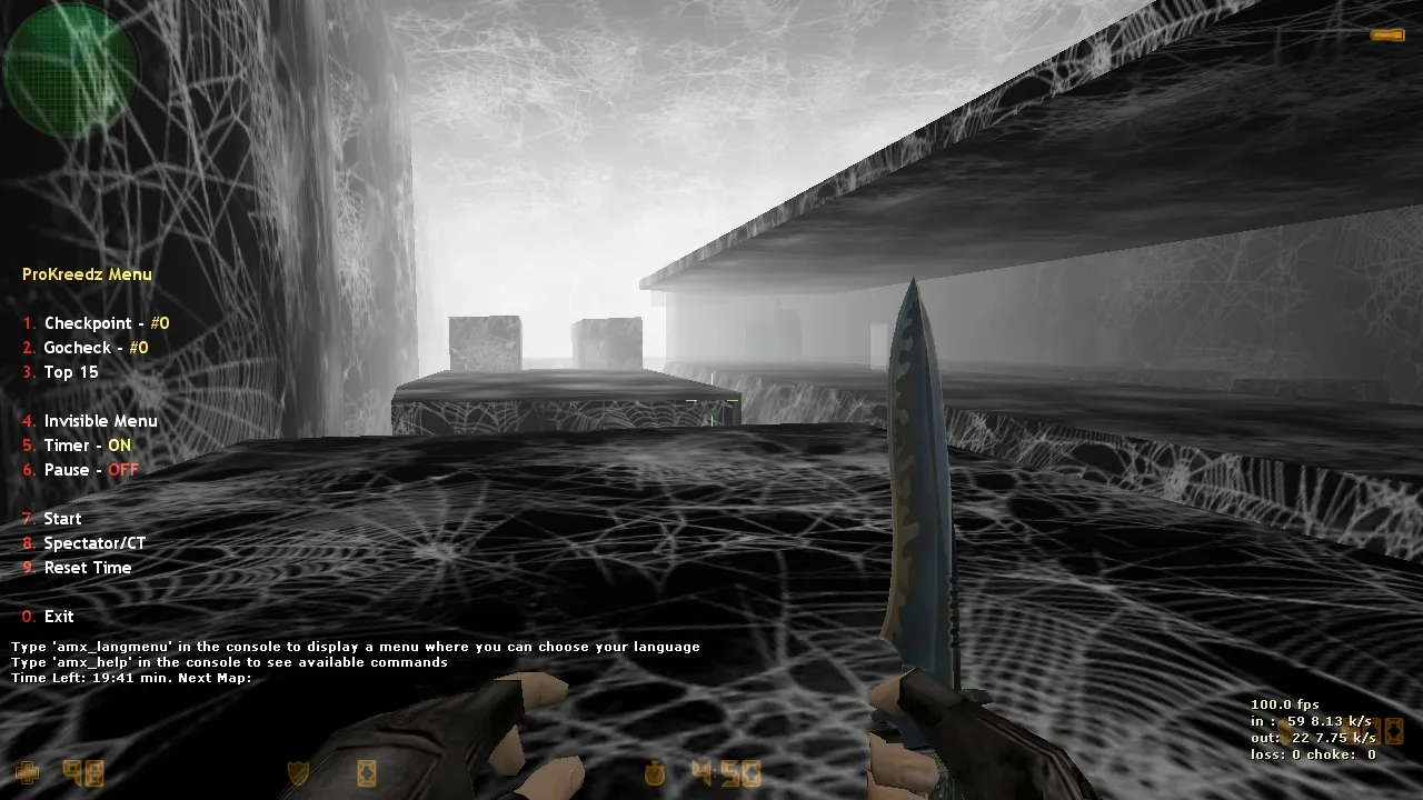 Скриншот  deathrun_absolute_spider для CS 1.6: правила, точки, .nav, wpoly/epoly и настройка ботов