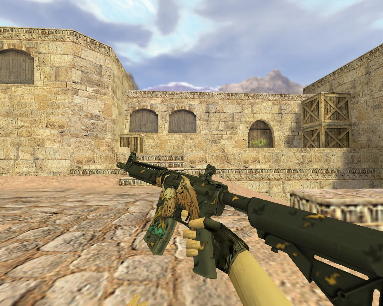 Скриншот М4А1 М4А4 Грифон v_model/p_model/w_model для CS 1.6: звук, анимация осмотра и текстуры