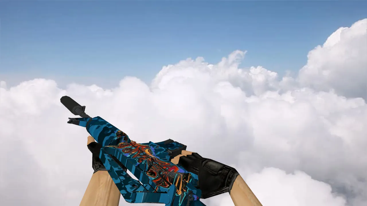 Скриншот Модель M4A1 «Шедевр» v_m4a1 p_m4a1 w_m4a1 для CS 1.6: звуки, анимация осмотра, качество текстур