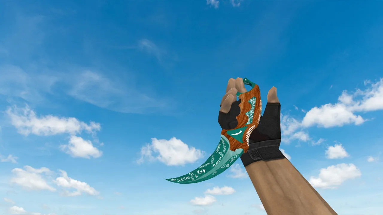 Скриншот Модель «Karambit Chalk» для CS 1.6: v_ и p_ модели, звук, анимация осмотра и текстуры