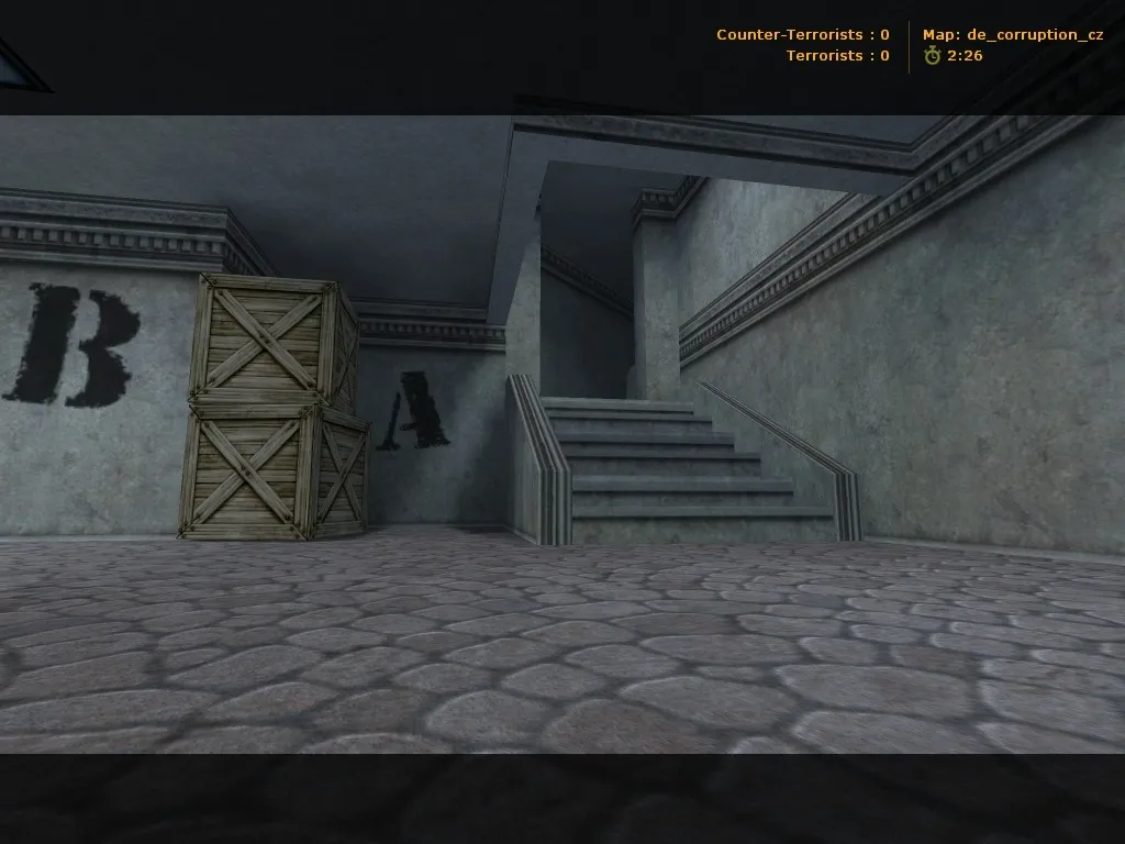 Скриншот  de_corruption_cz — карта для CS 1.6: точки, тактика за CT/T, оптимизация, .nav для ботов