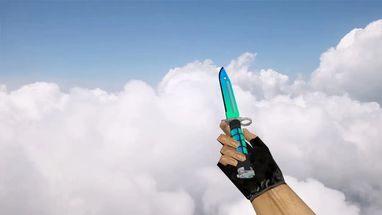 Скриншот Модель ножа «Bayonet Momentum» для CS 1.6: v_, p_, w_ модели, звук, анимация осмотра и качество текстур