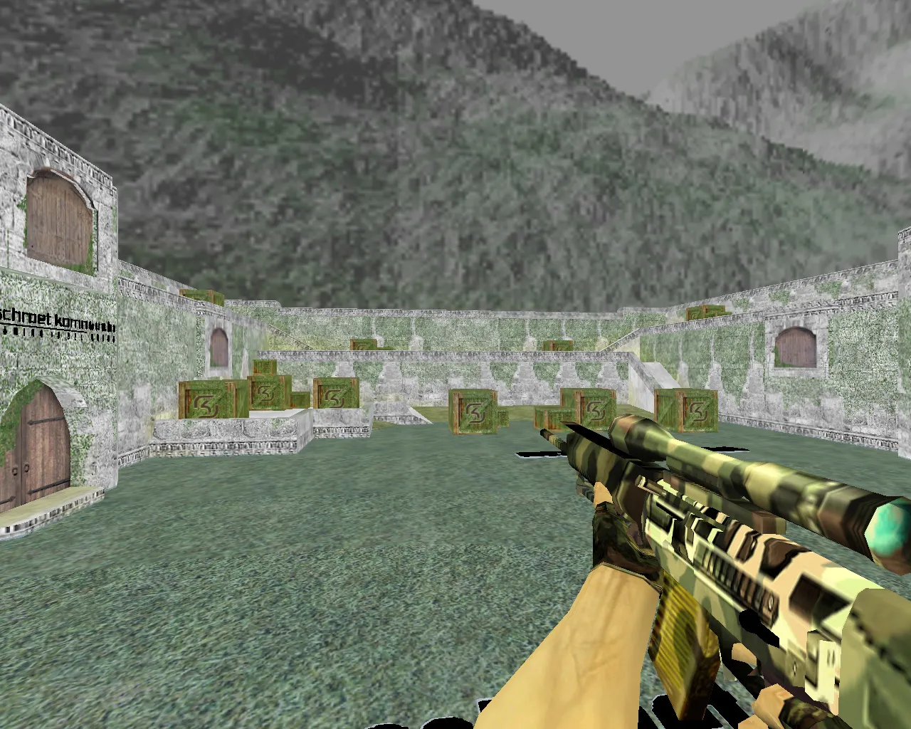 Скриншот  aim_sk_g3sg1_sg550 для CS 1.6: прицеливание, тренировка AWP/SG550, точки для спрея и скилл-ап