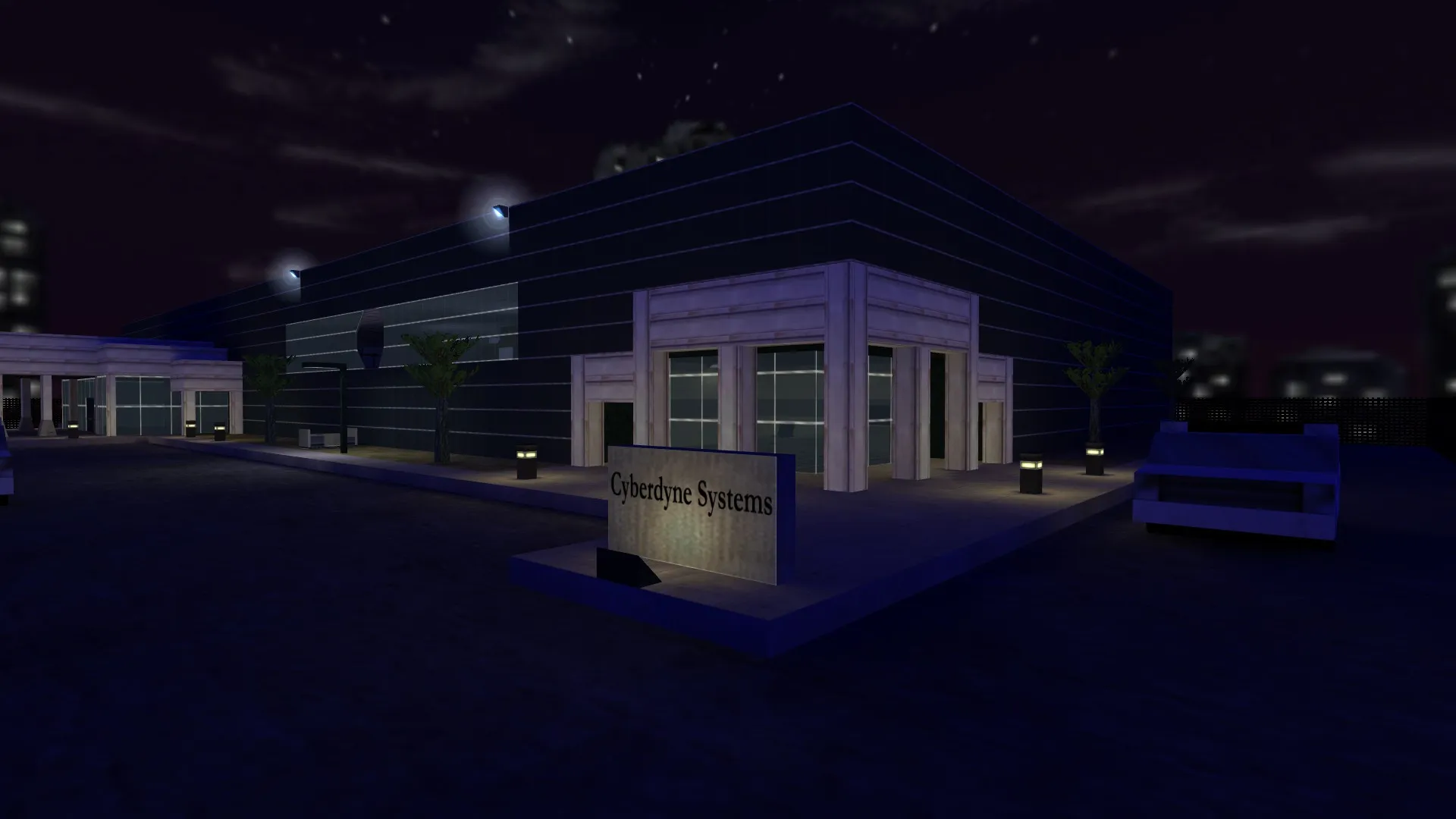 Скриншот  de_cyberdyne CS 1.6: тактика, точки, bots .nav, оптимизация wpoly/epoly