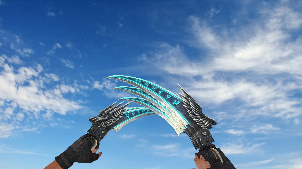 Скриншот Модель ножа «Thanatos Tail» для CS 1.6: v_ p_ w_ файлы, звуки, анимации осмотра и качество текстур