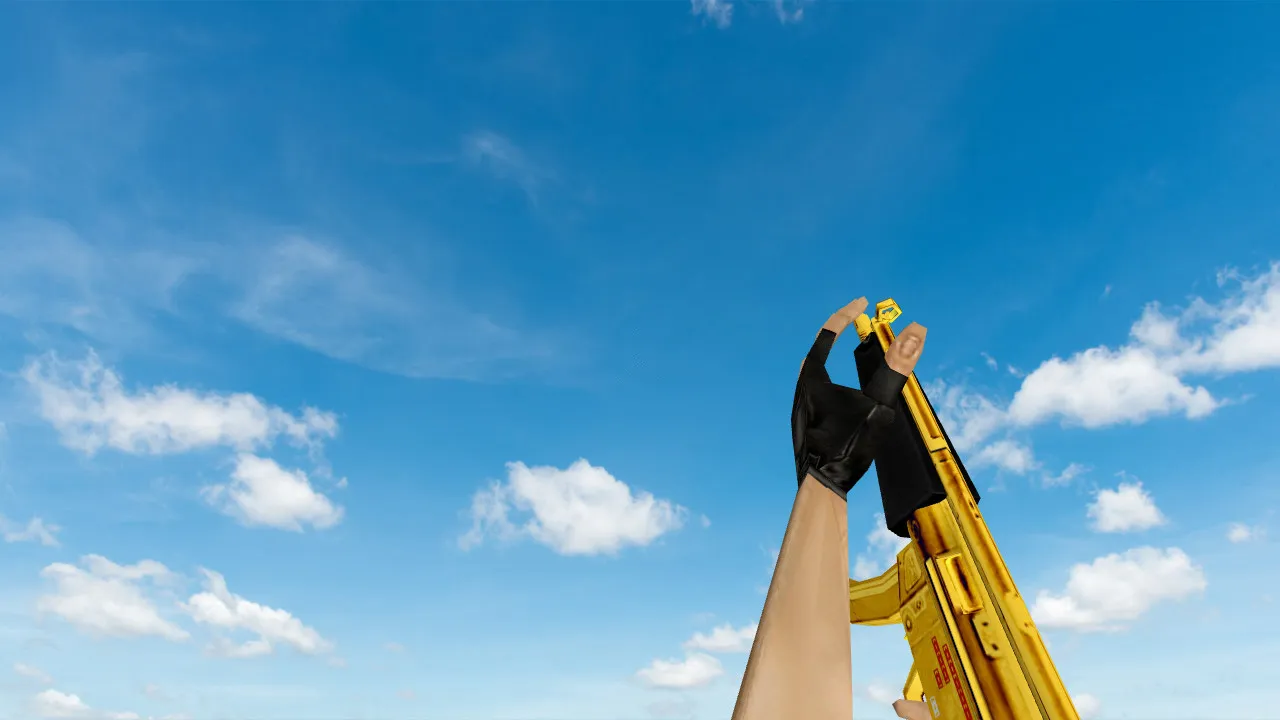 Скриншот Модель «Golden MP5» для CS 1.6 - Уникальное оружие с высоким качеством