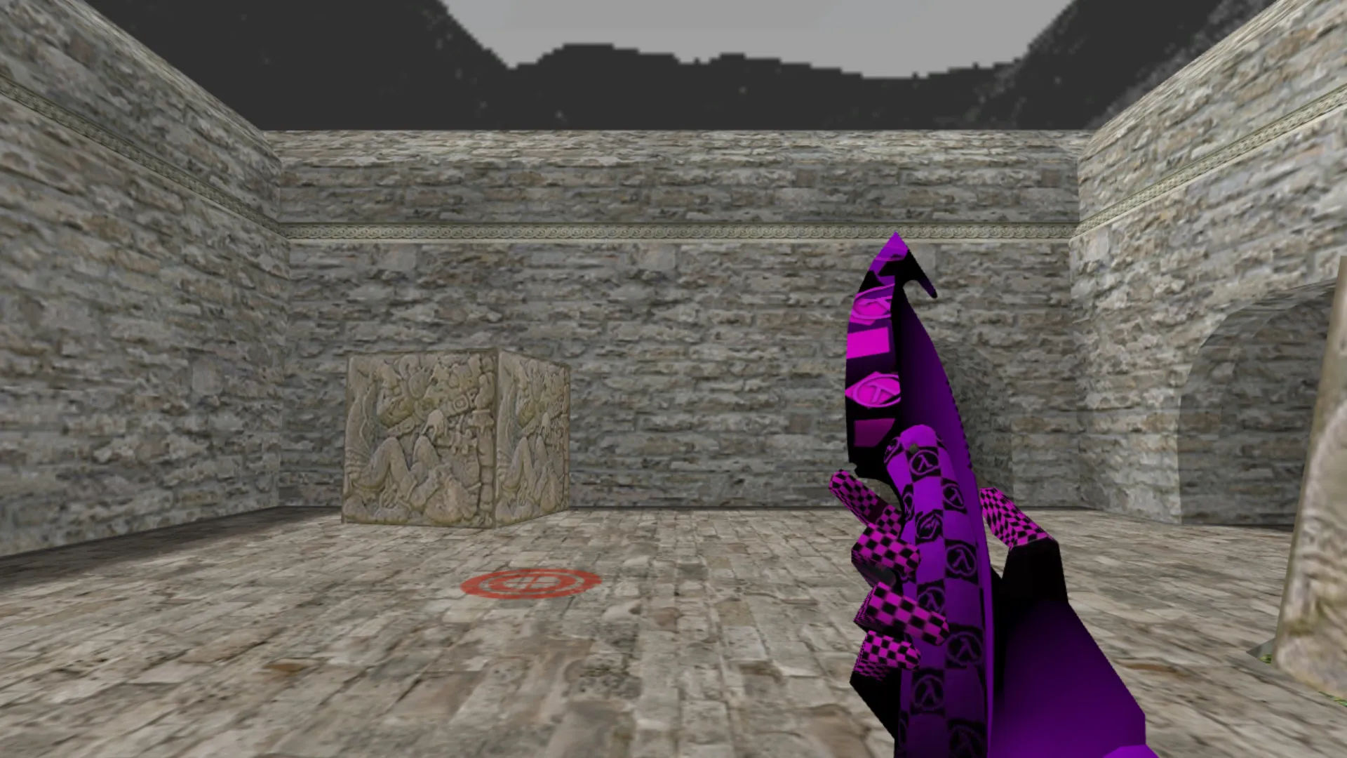 Скриншот Нож с лезвием крюком Purple Error v_model для CS 1.6: звуки, анимация осмотра, текстуры и настройка