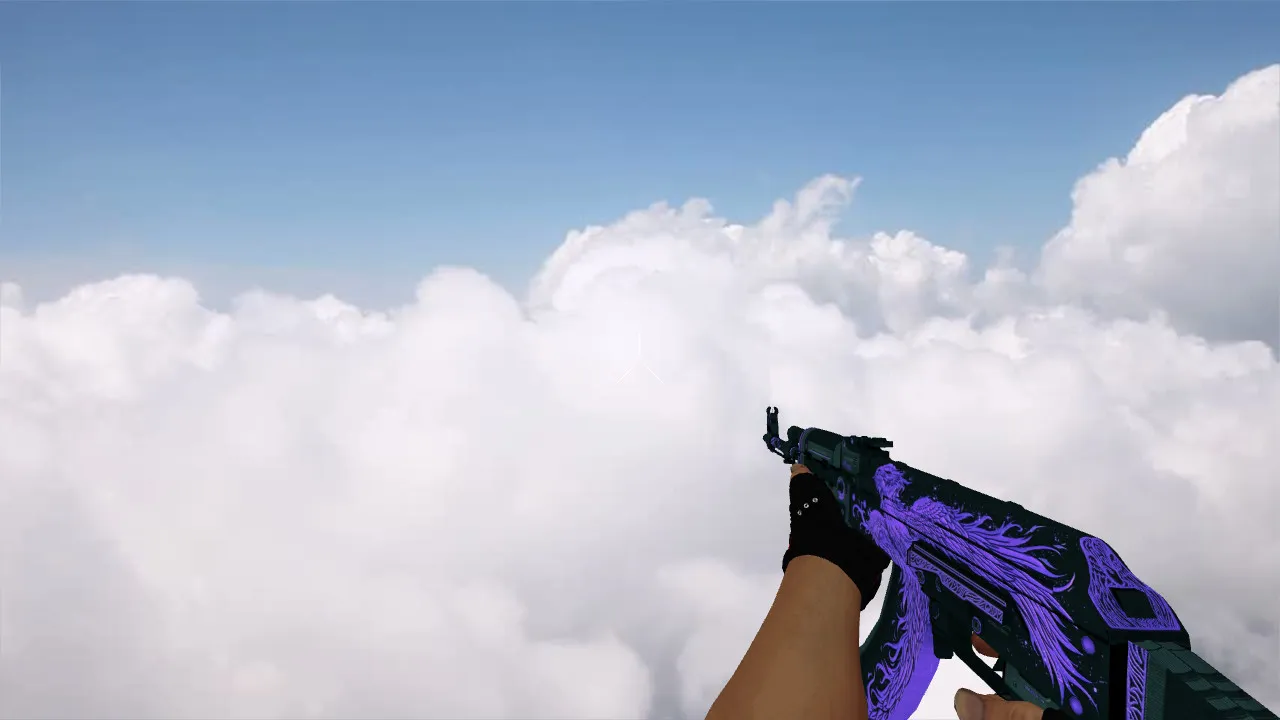 Скриншот Модель v_ AK-47 Phoenix Rise Purple для CS 1.6: p_, w_ модели, звуки, анимация осмотра