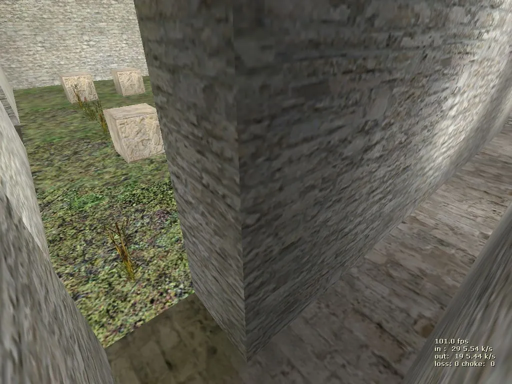 Скриншот  Карта de_aztec_sleek для CS 1.6: баланс сторон, точки, .nav, оптимизация wpoly/epoly