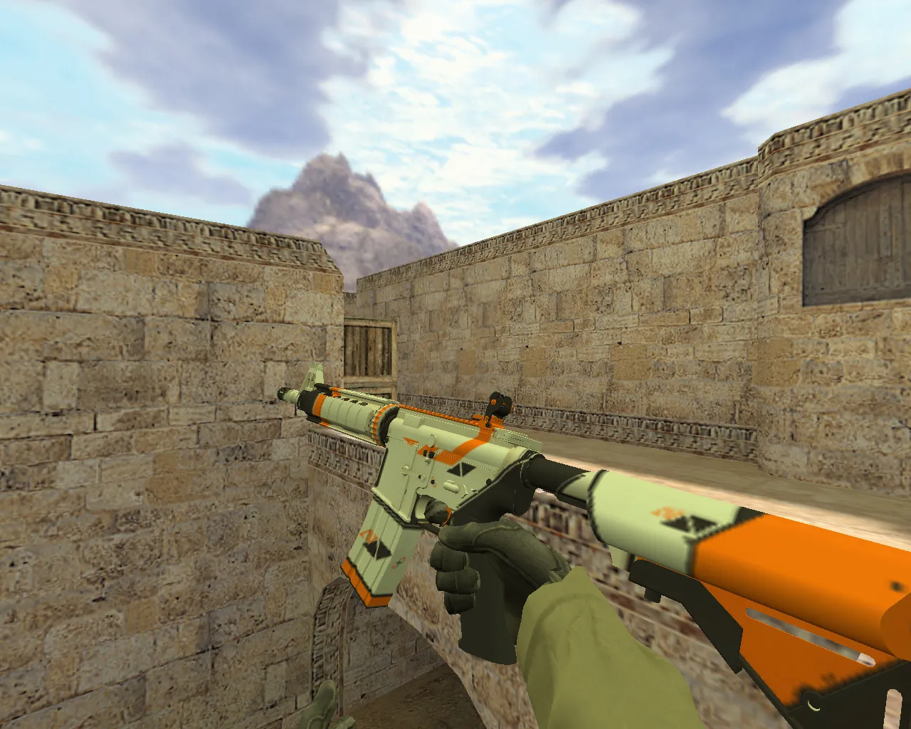 Скриншот Модель M4A1 в CS 1.6: «М4А4 Азимов» (v_, p_, w_), звуки, анимация осмотра и текстуры