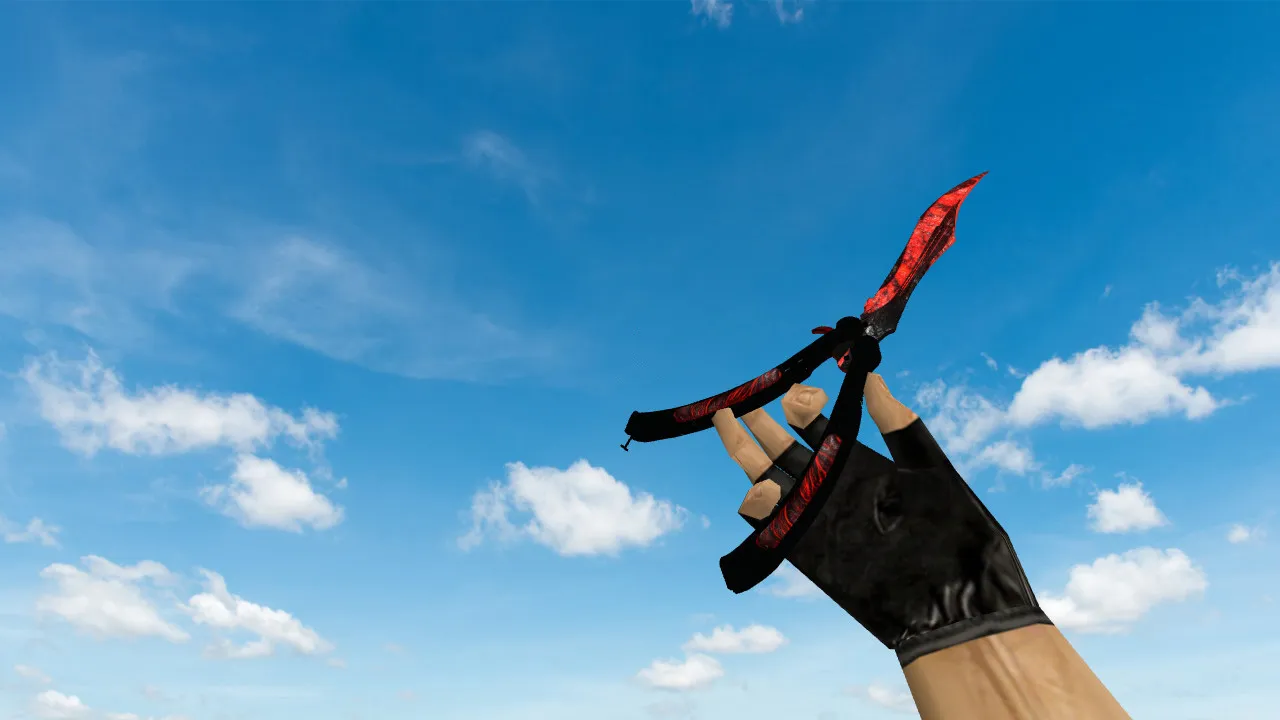 Скриншот Модель ножа-бабочки «Вампир» v_ модели для CS 1.6: звуки, анимация осмотра, качество текстур и настройка