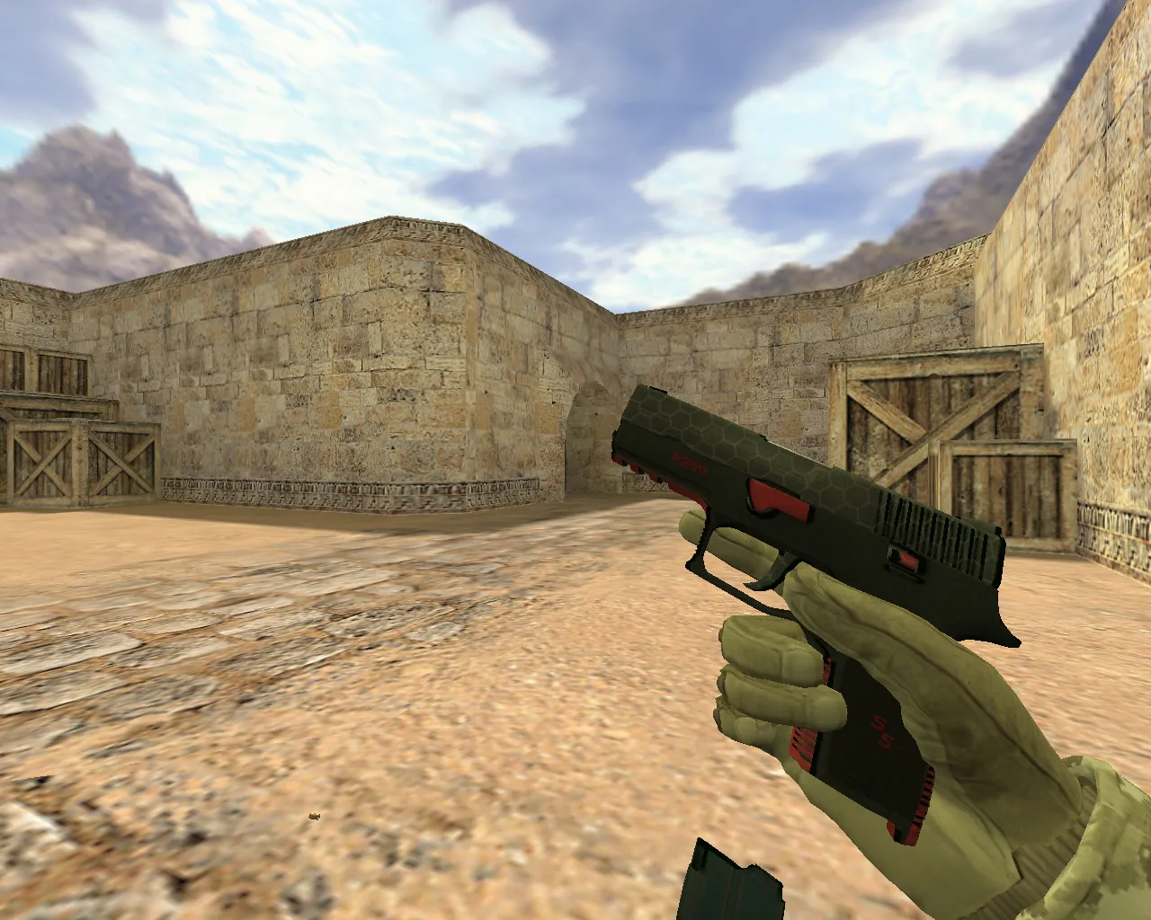 Скриншот Модель «P250 Красно-черный» для CS 1.6 - Оружие с уникальным дизайном